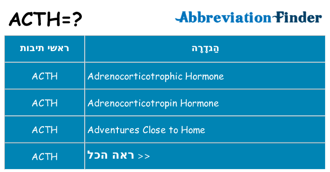 מה הפירוש acth
