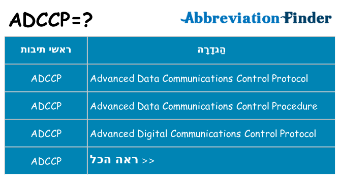 מה הפירוש adccp