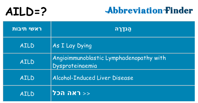 מה הפירוש aild