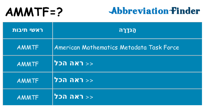 מה הפירוש ammtf