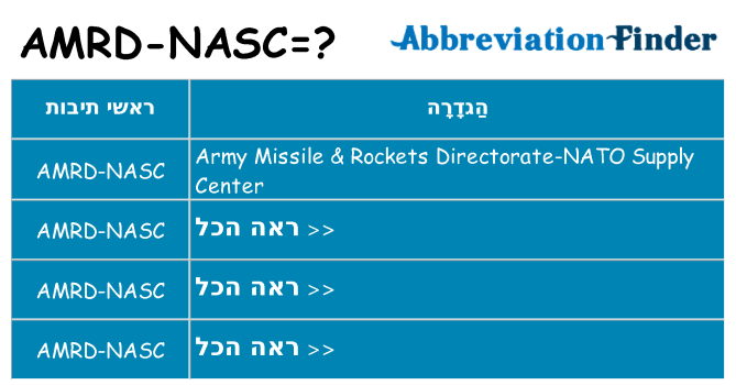 מה הפירוש amrd-nasc