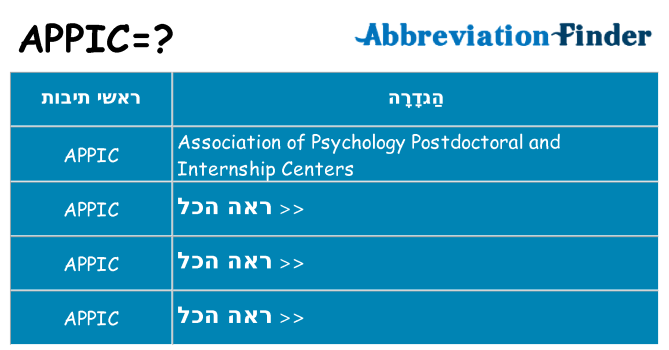 מה הפירוש appic