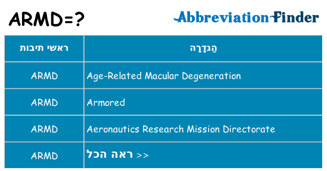 מה הפירוש armd