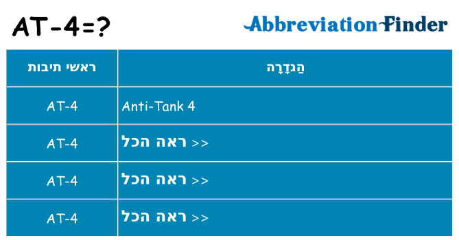 מה הפירוש at-4