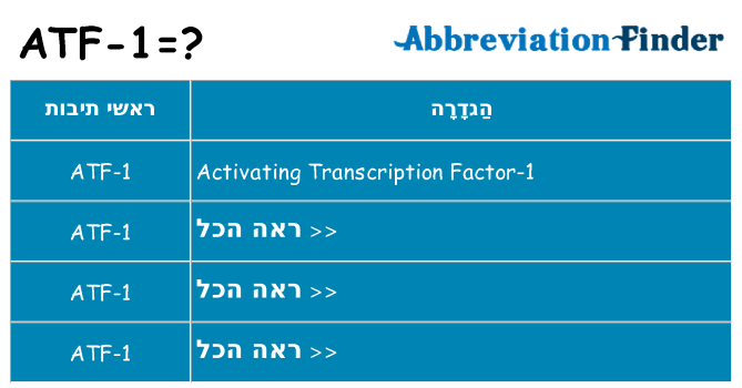 מה הפירוש atf-1