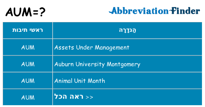 מה הפירוש aum
