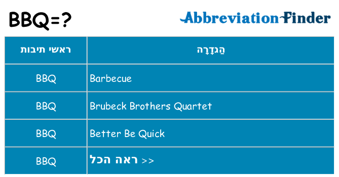 מה הפירוש bbq