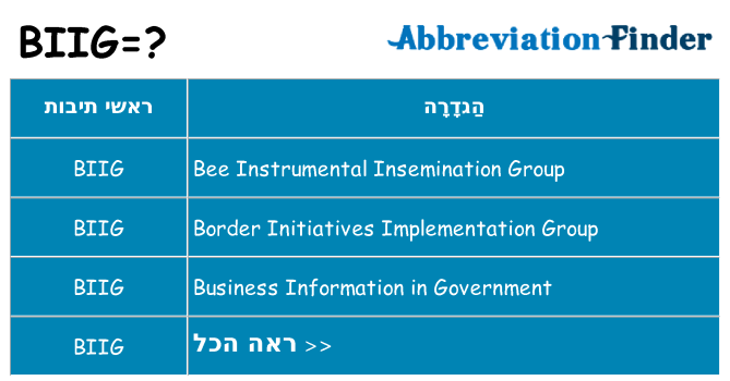 מה הפירוש biig