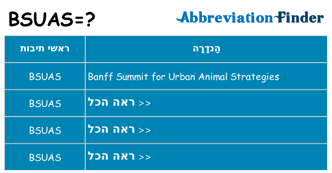 מה הפירוש bsuas