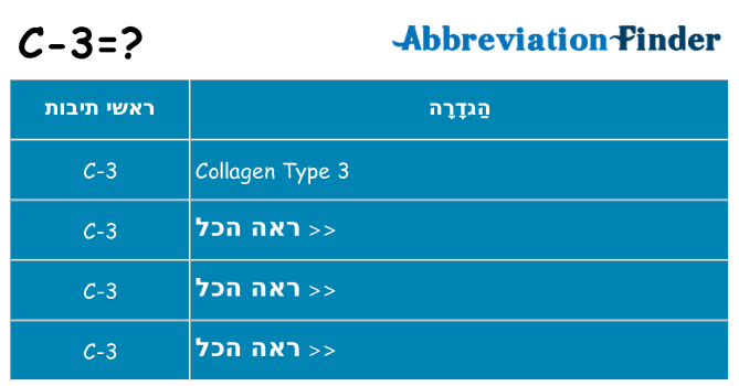 מה הפירוש c-3