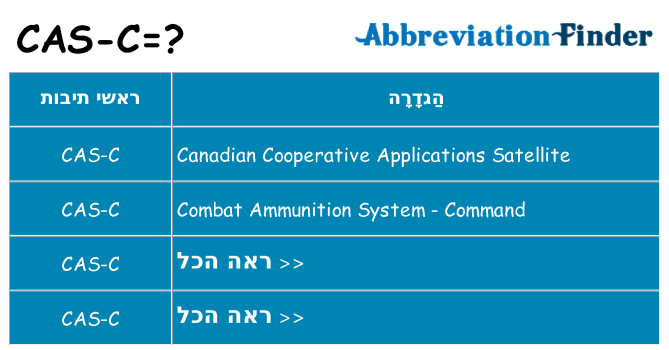 מה הפירוש cas-c