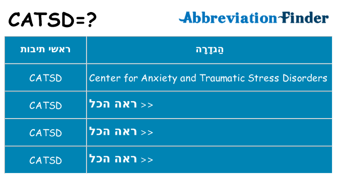 מה הפירוש catsd