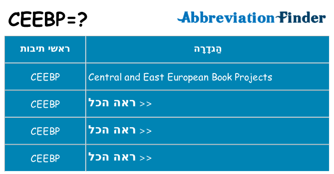מה הפירוש ceebp