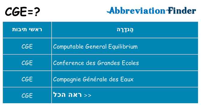 מה הפירוש cge