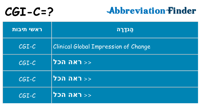 מה הפירוש cgi-c