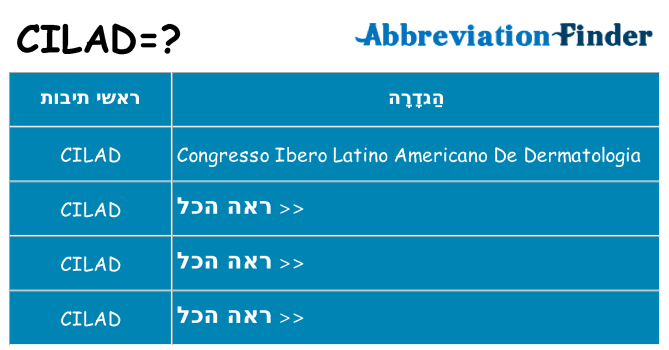 מה הפירוש cilad