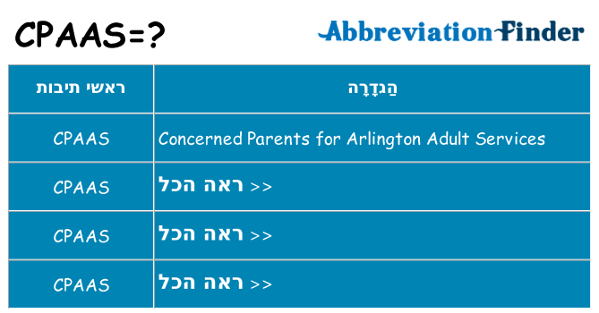 מה הפירוש cpaas