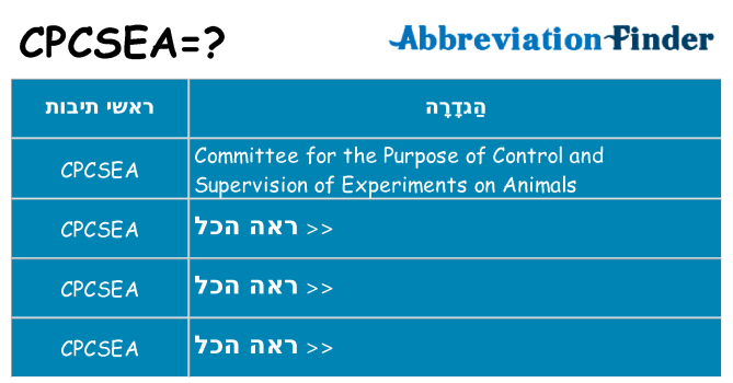 מה הפירוש cpcsea