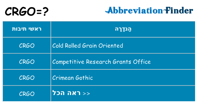 מה הפירוש crgo