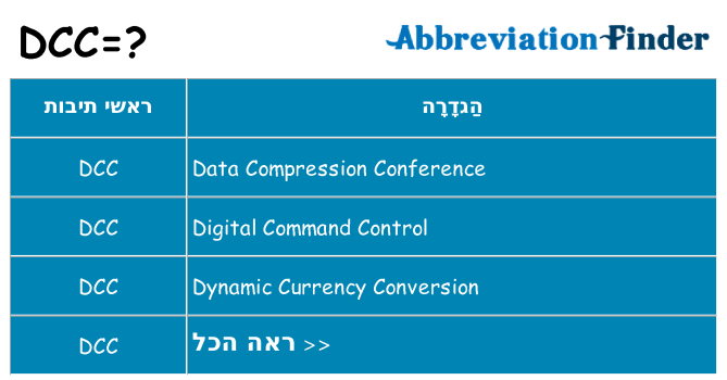 מה הפירוש dcc