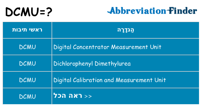 מה הפירוש dcmu