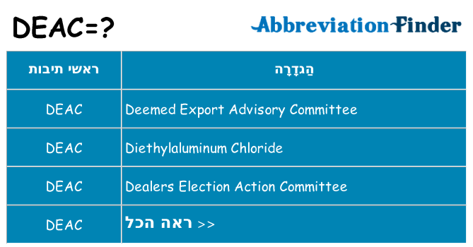 מה הפירוש deac