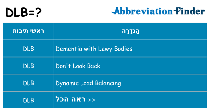 מה הפירוש dlb
