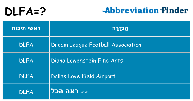מה הפירוש dlfa