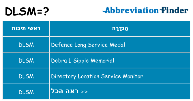 מה הפירוש dlsm