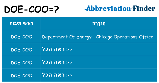 מה הפירוש doe-coo