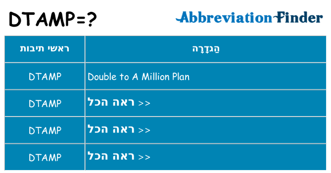 מה הפירוש dtamp