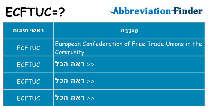 מה הפירוש ecftuc