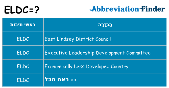 מה הפירוש eldc