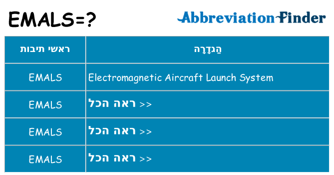 מה הפירוש emals