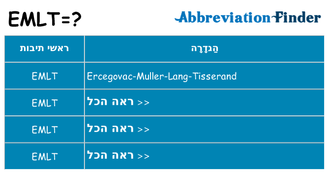 מה הפירוש emlt