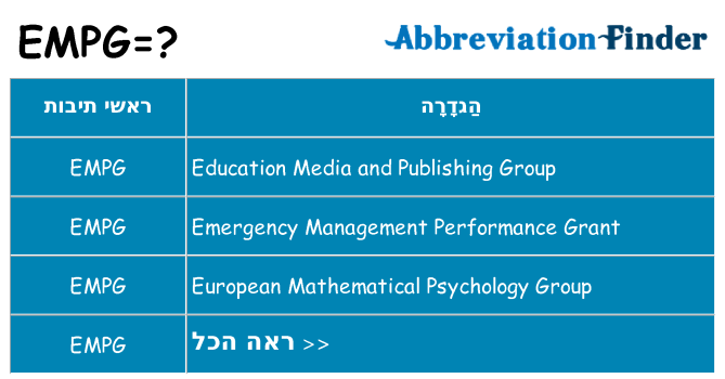 מה הפירוש empg