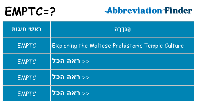 מה הפירוש emptc