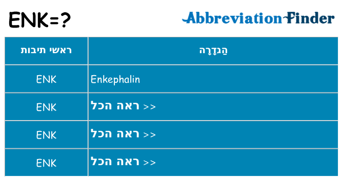 מה הפירוש enk