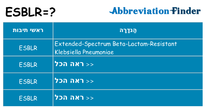 מה הפירוש esblr
