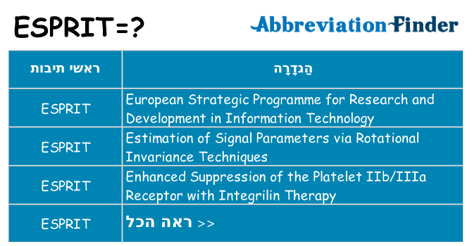 מה הפירוש esprit