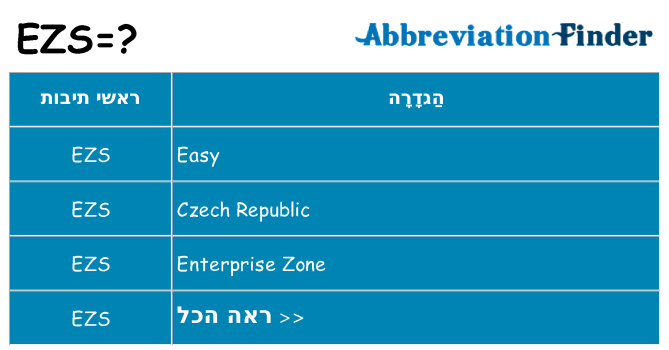 מה הפירוש ezs