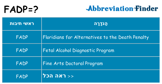 מה הפירוש fadp
