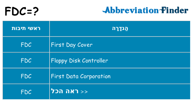 מה הפירוש fdc