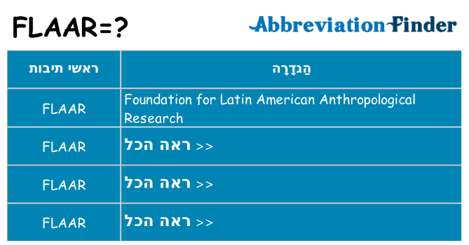 מה הפירוש flaar