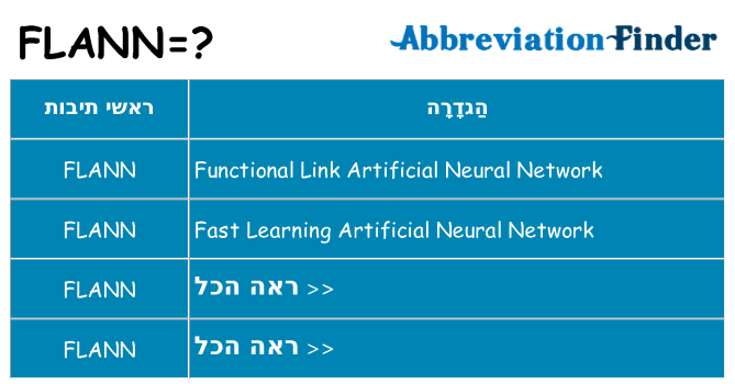 מה הפירוש flann