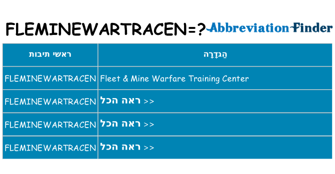 מה הפירוש fleminewartracen