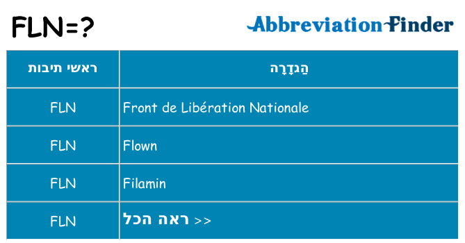 מה הפירוש fln