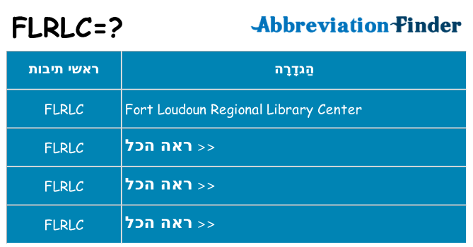 מה הפירוש flrlc