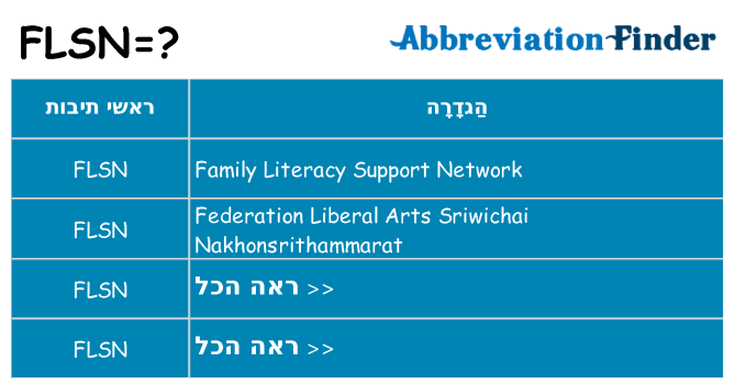 מה הפירוש flsn