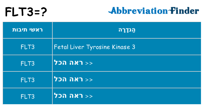 מה הפירוש flt3
